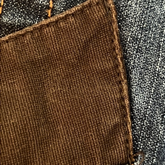 Wrangler Denim Jacket with Brown Corduroy Pocket Trim - Picture 7 of 12
